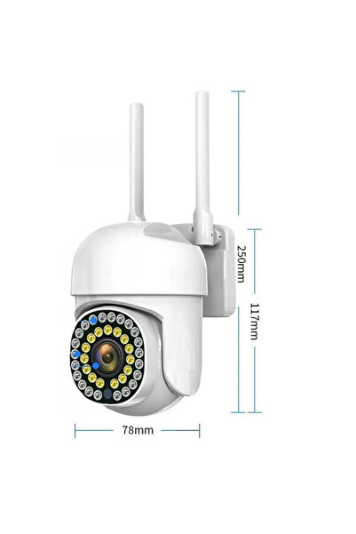 TodayShop Outdoor WiFi Smart Surveillance Camera, Full Color Night Vision, Motion Detection, Alerts, 32GB Card
