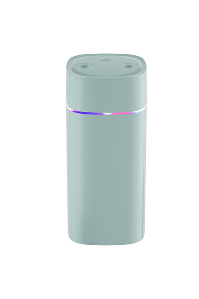 Choice مرطب هواء USB مزدوج الفوهة أخضر فاتح | 600 مل/ساعة ضباب فائق وهادئ للغ...