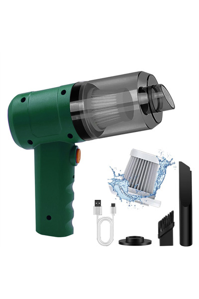 Choice مجمع غبار الهواء المضغوط الأخضر 15000PA مكنسة يدوية لاسلكية عالية الطا...