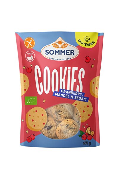 SOMMER Biscuiti bio fara gluten cu merisor, migdale, susan si chia, 125g