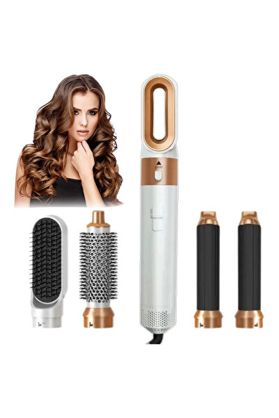 TSItech Hair Dryer, Multistyler 5 in 1, Fast Drying, 1000W Power, 2 Curling Rods