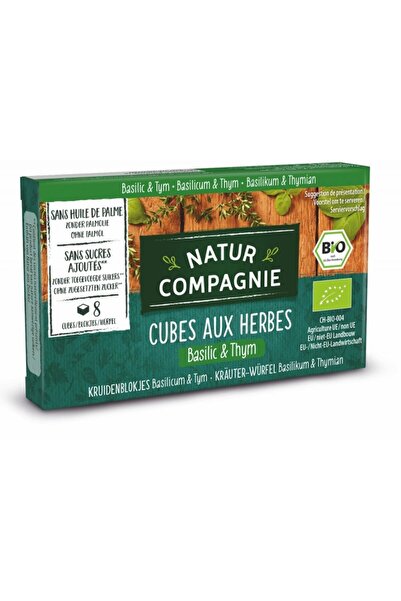 Natur Compagnie Cuburi bio cu verdeturi, busuioc si cimbru, 8 cuburi