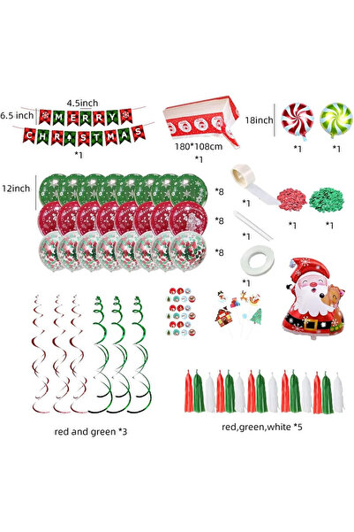 Kafei Christmas decoration set, foil/latex, multicolor, 40 pieces