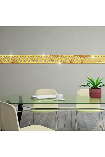 Slasa Acrylic Mirror Wall Stickers by - 30 Pieces, Gold 10x10 cm