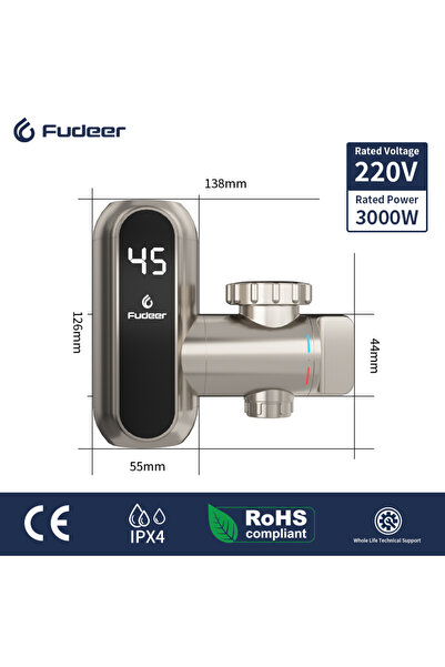 Choice EU JB-15-Gold Fudeer 3000W 220V Tankless Heater Instant Hot Water Fauc...