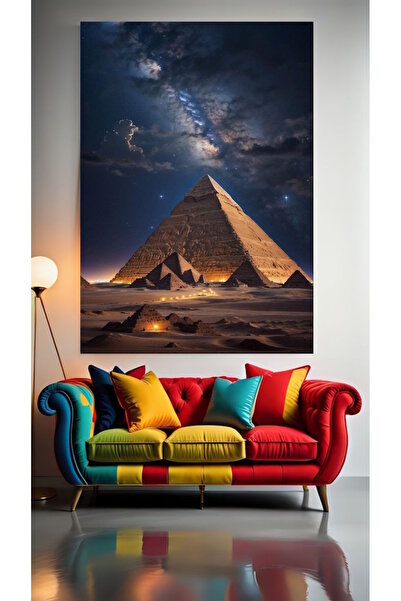 özkacar PYRAMIDELE EGYPTENE V11 Tablou pe pânză pentru decorarea casei, peret...