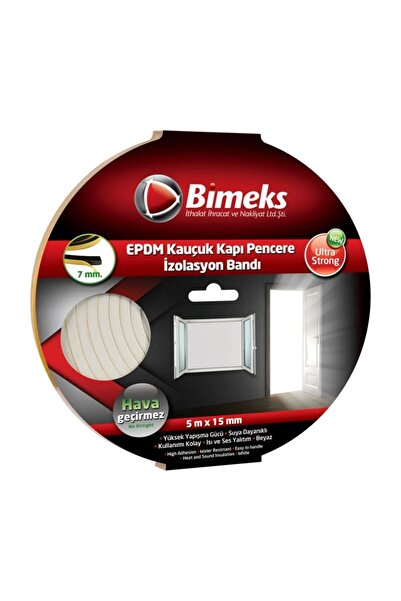 bimeks Door Window Tape Epdm White 15Mmx5M