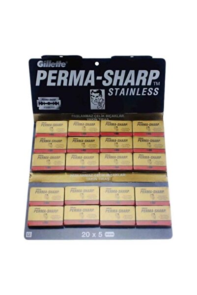 GILLE Permasharp Ανοξείδωτα Λεπίδες Ξυραφιού 100τμχ 20x5