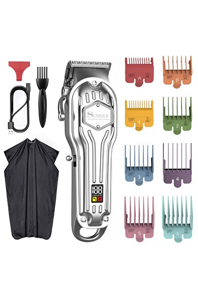 Choice مجموعة ماكينة قص الشعر الكهربائية من Surker مع عباءة حلاقة مناسبة للاس...