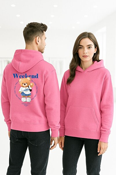 ArtYus Weekend Bear Colorful cu imprimeu cu glugă Swea tricou