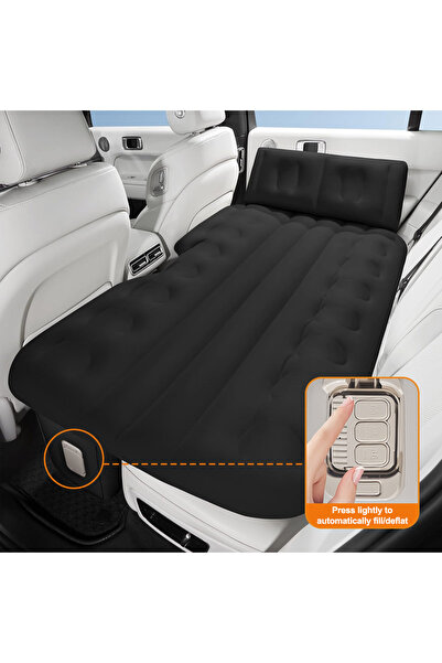 ET-LIFE Car Air Mattress - Upgraded Built-in Automatic Air Pump, Portable Foldable SUV Air Mattress,Black