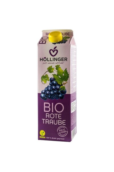 Hollinger Βιολογικός χυμός κόκκινου σταφυλιού, 1000ml