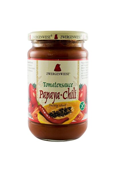 Zwergenwiese Sos bio de rosii cu papaya-chili, 340g