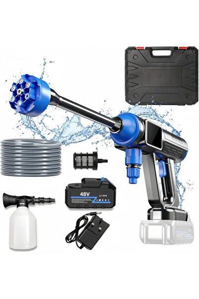 sharpdo Cordless Pressure Washer - 6-in-1 Nozzle Power Washers - 18000mAh Battery Powered - 30Bar 300W