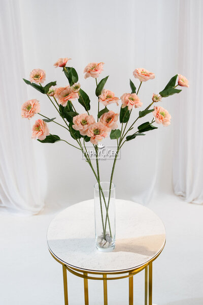 Yapay Çiçek Deposu Yapay Çiçek 6lı Taçlı Kır Çiçeği 75 cm Somon