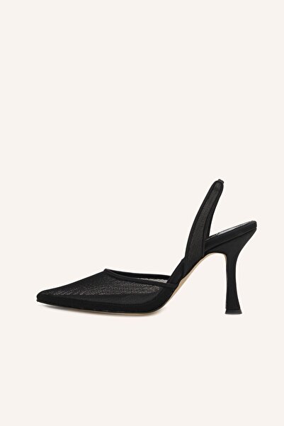 MARCATELLI Siyah Saten Nirvana Stiletto Ayakkabı