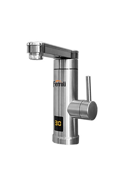 Ferroli Instant electric faucet, with LCD digital display, for sink, 0.6 bar, overheat protection...