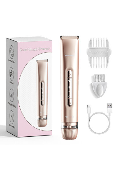 Choice ماكينة حلاقة كهربائية TMQ-4 2 في 1 للنساء، ماكينة حلاقة بيكيني، ماكينة حلاقة للوجه، إزالة شعر الإبطين والساقين، مقاس كبير