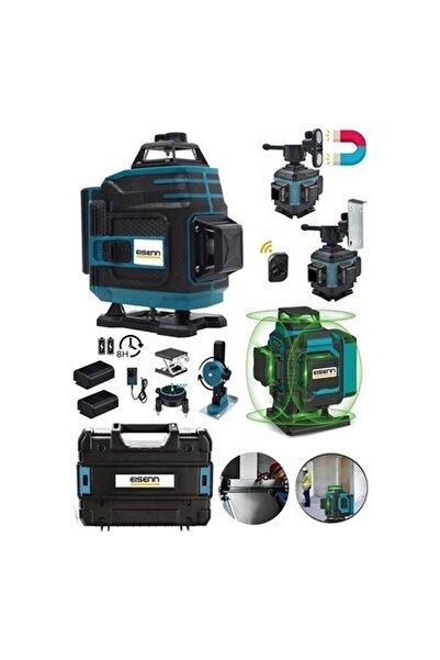 Eisenn Alman X-Measure 360 Derece 12 Köşe Komple Heryere Artı Lazer Terazi Di...