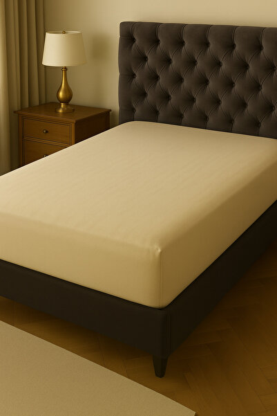 LUNGA VİTA Outlet Tight Weave Combed Cotton Elastic Fitted Sheet