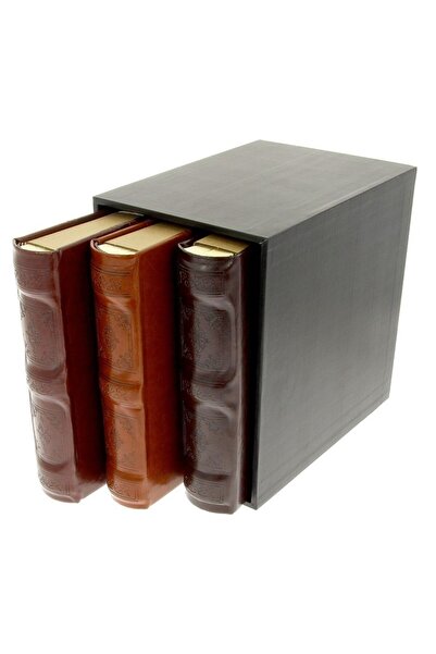 PROCART Set of 3 albums, 10x15 format, 600 photos, -leather, decorative wooden box