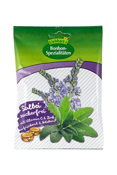 Liebhart's Gesundkost Dropsuri cu salvie, fara zahar, 50g Liebhart's
