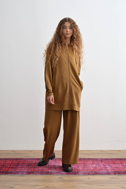 Nihan Örme Pantolon Tunik Takım Olive