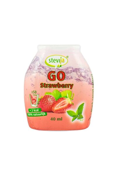 Stevija Go Indulcitor pe baza de stevie cu aroma de capsuni, 40ml