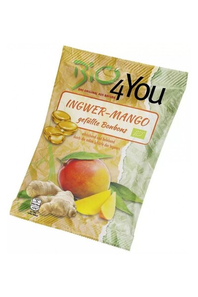 BIO4YOU Dropsuri bio cughimbir si mango, 75g Bio 4 You