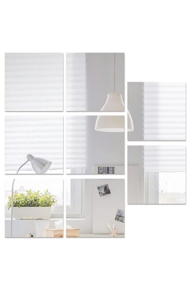 Slasa Self-Adhesive Acrylic Mirror Tiles - 15x15cm, 2mm Thick - Set of 8 Pieces