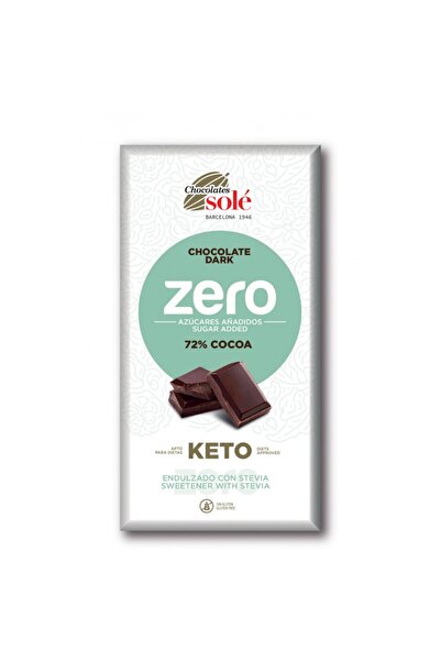 Chocolates Sole Ciocolata neagra cu stevie, minim 72% cacao, 100g