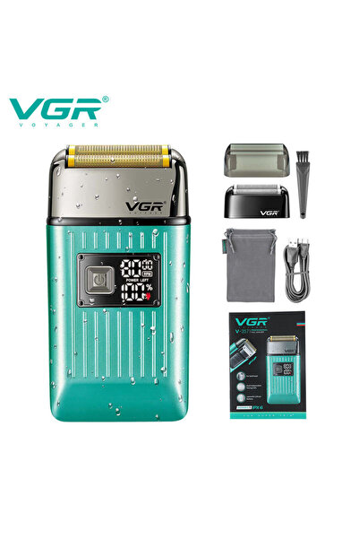 Choice ماكينة حلاقة V-357green VGR للرجال IPX6 غسول للجسم احترافي بشاشة رقمية...