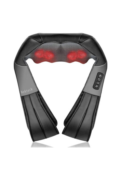 Nekteck Aparat de masaj pentru gat cu cablu Nekteck, A01-NK01-BK00