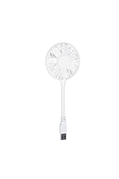 Choice WHITE USB Rechargeable Handheld Fan Silent Cooling Power Bank Wireless Mini Play Plug Fans Summer Ou