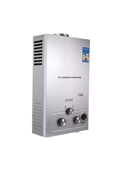 DacEnergy Incalzitor instant, pe gaz, GNL, carcasa din otel inoxidabil, afisaj LED si butoane control, 12 L