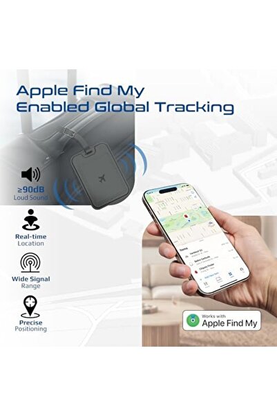 Promate Anti-Loss Smart Leather Luggage Tag with Apple Find My Tracker, RFID Protection, Wireless Ch