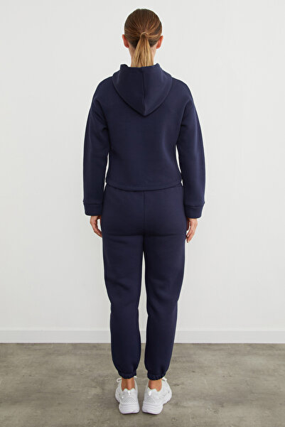 Fulla Moda 3 Thread Basic Hooded Jogger Set with Waist Stopper