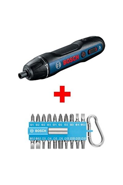 Bosch Go Iı 3,6V Akülü Vidalama Makinesi ( Dıy-P 21 Parça Mavi Cep Vidalama Aksesuar Seti Hediye)