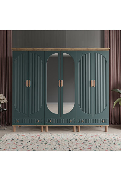 beenal Furkan 6 Kapaklı Gardırop Bohem Dolap 240cm