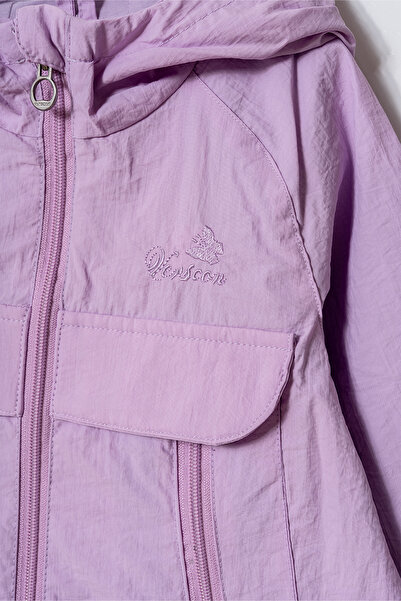 Verscon Haina de ploaie și jachetă de vânt cu glugă brodate pentru fete 1 - 5 ani