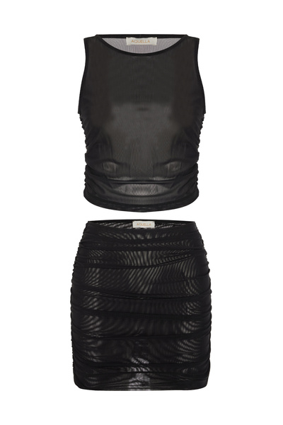 AQUELLA Multicolored Blouse-Skirt Double Set