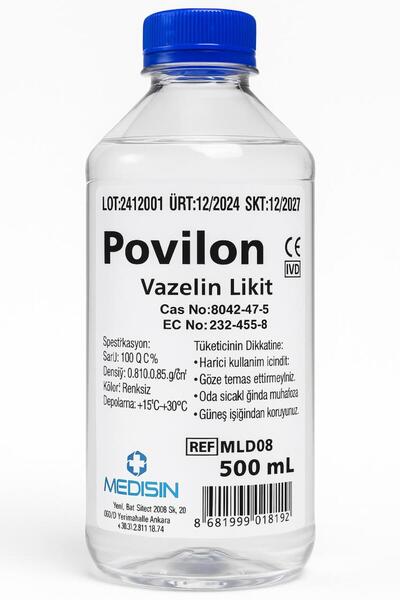 Povilon فازلين سائل 500 جرام - مرطب مكثف وواقي للبشرة × 35 قطعة (علبة واحدة)