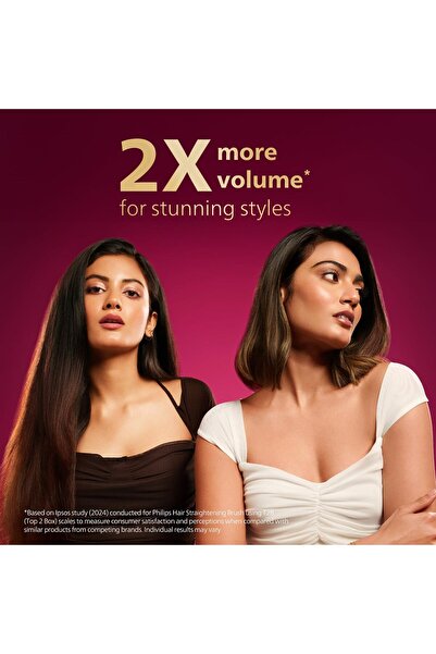 Philips Thermal Straightening Brush BHH880/10 with Heat Protection Technology (Black)