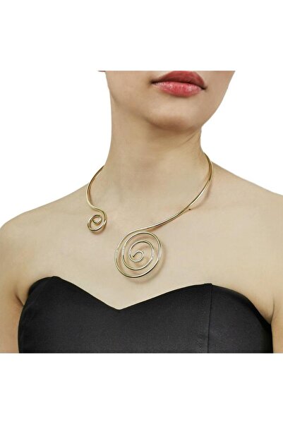 Pursehuit Colier auriu, realizat din sârmă îndoită, cu spirale, Carma C5