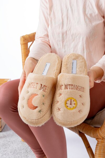 Slipcat Plush Day and Night Women's Indoor Slippers Plush House Slippers Guest Slippers Bundle Slippers