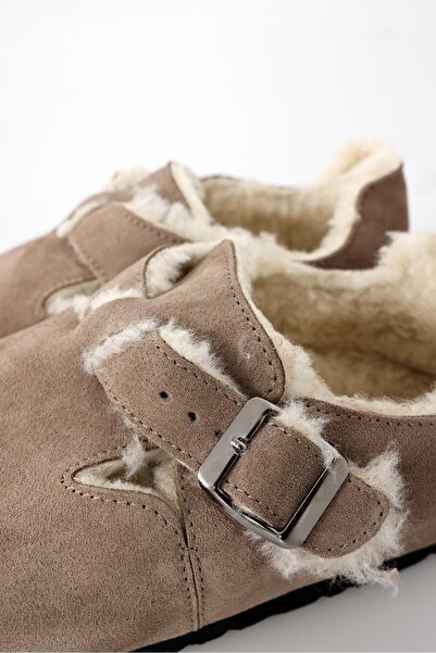 5in1Canpolat Mink Suede Sabo Shoes 24381