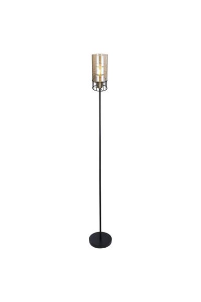 Klausen Klausen floor lamp, metal structure, glass lampshade, decorated in industrial style, 1 light source with ...