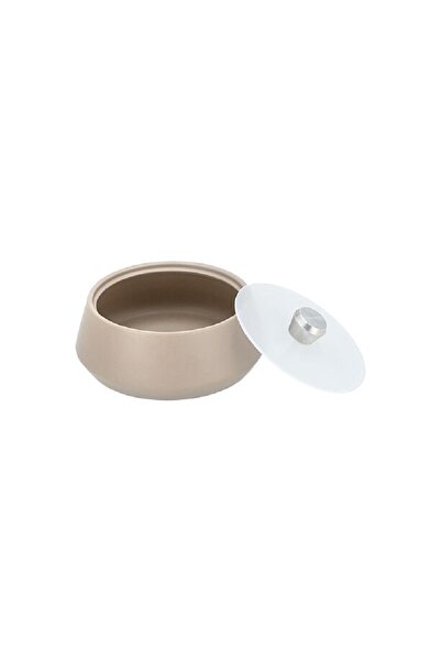 Dallaty beige porcelain date bowl with lid 15.5*15.5*10 cm