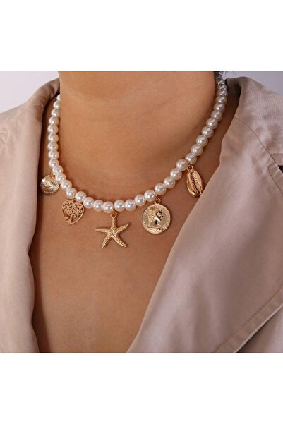 Pursehuit Χρυσό κολιέ με μαργαριτάρια, Kathinka C1