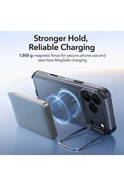 ESR Θήκη για iPhone 17 Pro Max, Cyber ​​Armor Kickstand, Γκρι